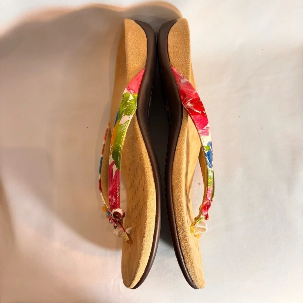 VIONIC Sz 10 Rest Bella II Floral Slip On Slides Flip Flops Orthotic Footbed - Picture 7 of 9